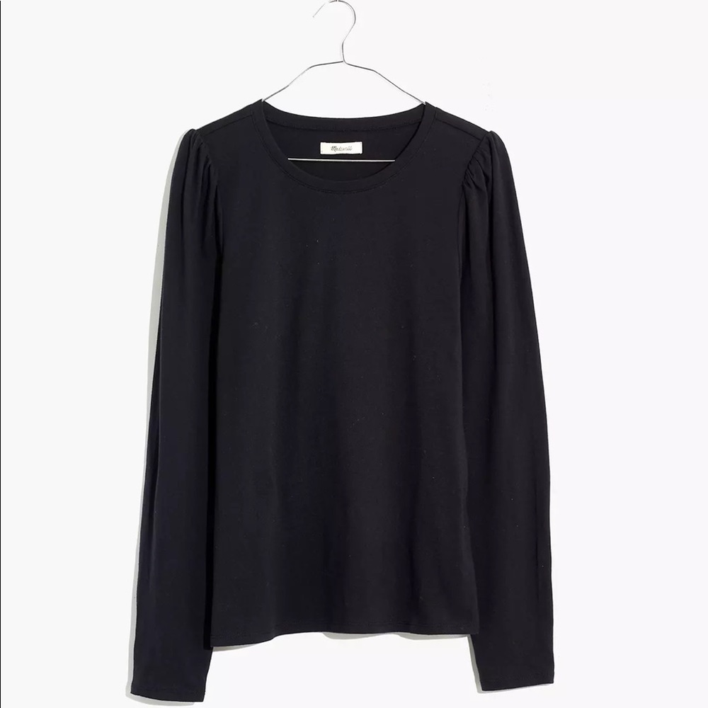 Madewell (Re)sourced Cotton Puff-Sleeve Tee Black